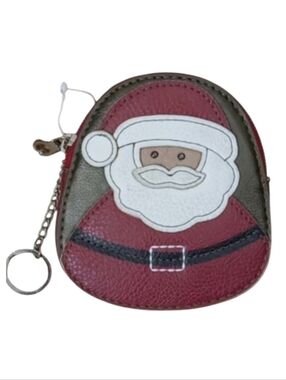 Relic Santa Clause Coin Purse Keychain Zip Around Vegan Leather NWOT